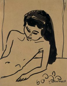 Girl with Loose Hair by Ernst Ludwig Kirchner